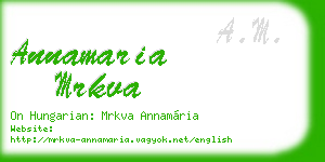 annamaria mrkva business card
