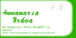 annamaria mrkva business card